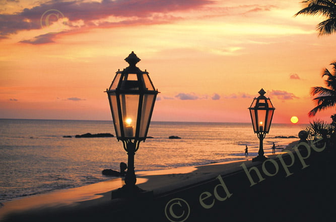 Sunset with Lamps